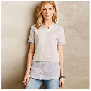 Anthropologie sweatshirt/shirt combo
